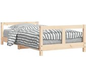 Maison Chic Estructura de cama,camas para niños madera maciza marrón 80x160cm