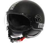 MOMO FGTR Evo Mono Casco Jet - Negro (S)