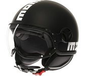 MOMO FGTR Classic Mono Casco Jet - Negro (L)