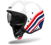 Airoh J110 Eon Casco Jet - Blanco Rojo Azul (M)