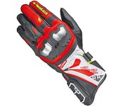 Held Akira RR Guantes de motocicleta - Negro Blanco Rojo (XL)