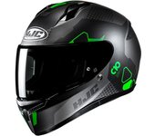HJC C10 Aspa Casco - Negro Gris Verde (L)