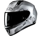HJC C10 Aspa Casco - Negro Gris Plata (XS 54 55)
