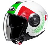 HJC i40N Pyle Casco Jet - Blanco Rojo Verde (S)