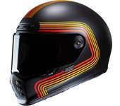 HJC V10 Foni Casco - Negro Rojo Amarillo (XS 54 55)