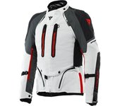 Dainese Super Adventure Absoluteshell Chaqueta textil de moto impermeable - Negro Gris Rojo (46)