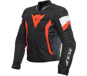 Dainese Avro 5 Chaqueta textil de motocicleta - Negro Blanco Rojo (46)