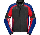 Spidi Tek Net Chaqueta de motocicleta - Negro Rojo Azul (XL)