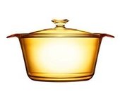 Cazuela de cristal flair con tapa 5,5L 1 unidad - Visions