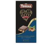 10 x Zero leche con avellanas enteras 150 g (Avellana - Chocolate) - Torras