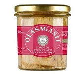Atún lomos en aceite oliva cristal 315 g - Olasagasti