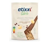 Live vegan protein porridge banana y chocolate 550 g de polvo (Chocolate - Plátano) - Etixx