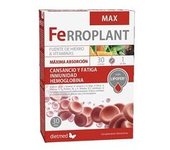 3 x Ferroplant max fuente de hierro y vitaminas 30 comprimidos - Dietmed