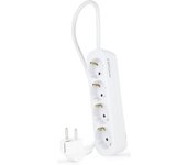 Nanocable Regleta de Enchufes con 4 Tomas Tipo F 1.4m Blanco