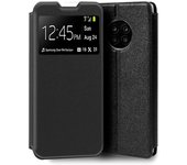 Cool Funda Flip Cover Liso Negro para Honor 50 Lite/Nova 8i