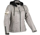 DIFI Jolene 2 Chaqueta de cuero de moto para mujer - Negro Gris (S)