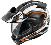 Arai Tour-X5 Discovery Casco de motocross - Negro Blanco Naranja (S)