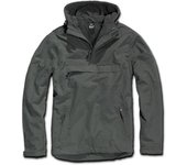 Brandit Windbreaker Chaqueta - Negro Gris (XL)