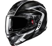 HJC RPHA 91 Carbon Lagos Casco - Negro Blanco (2XL)