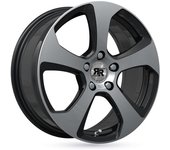 Llanta De Aluminio Racer Five 7.5x17 5x105 Et40 Brillo Negro