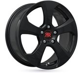 Llanta De Aluminio Racer Five 7.5x17 5x100 Et35 Brillo Negro