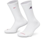 Nike - Calcetines Everyday Cushioned Crew Cortez 144, Unisex, White-Game Royal-University Red, L