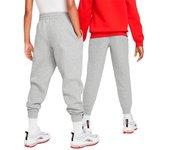 Nike - Pantalón largo Sportswear Club Fleece Niño, Unisex, Dk Grey Heather-Base Grey-White, L