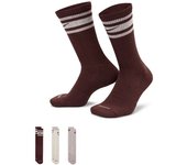 Nike - Calcetines Everyday Plus Cushioned Crew (3 Pares), Unisex, Earth-Phantom-Platinum Violet, L [42 - 46]