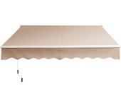 Costway Toldo Retráctil 295 x 250 cm con Manivela Manual Marquesina para Pared Puerta Ventana