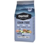 12 kg Ownat Senior Prime Grain Free Pollo y Pavo pienso para perros