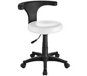Taburete con Respaldo Ergo: Ideal para podología, pedicura, fisioterapia y sector servicios (colores disponibles)