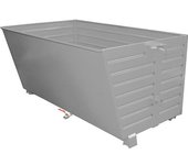 eurokraft pro Volquete apilable para virutas BSS con inserto de tamiz de chapa, capacidad 2 m³, gris ratón