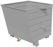 eurokraft pro Volquete apilable para virutas BSS con inserto de tamiz de chapa, capacidad 0,55 m³, gris ratón