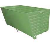 eurokraft pro Volquete apilable para virutas BSS con inserto de tamiz de chapa, capacidad 2 m³, verde reseda