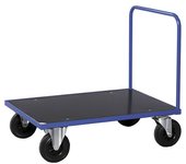 Kongamek Carro de plataforma KM33, 1 manija, L x A 1000 x 700 mm, 2 ruedas de maniobra con freno, 2 ruedas fijas, a partir de 2 unid.