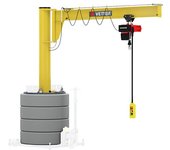 Vetter Grúa giratoria de columna móvil, radio de giro 270°, carga máx. 320 kg, alcance 4,5 m