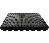 kaiserkraft Cubeta plana de PE, para 4 bidones de 200 l, capacidad 192 l, L x A x H 1600 x 1600 x 150 mm, a partir de 3 unid.