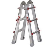 kaiserkraft Escalera telescópica plegable, escalera tipo tijera, escalera de mano, escalera extensible y escalera para escaleras de obra en una sola,