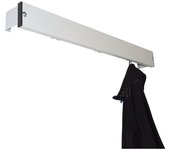 kaiserkraft Perchero de ganchos, aluminio, longitud 1015 mm, pieza distanciadora gris luminoso