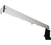 kaiserkraft Perchero de ganchos, aluminio / acero inoxidable, longitud 1015 mm, pieza distanciadora gris luminoso
