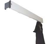 kaiserkraft Perchero de ganchos, aluminio / acero inoxidable, longitud 1015 mm, pieza distanciadora gris antracita