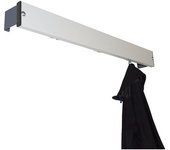 kaiserkraft Perchero de ganchos, aluminio, longitud 1015 mm, pieza distanciadora gris antracita