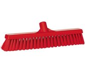 Vikan Escoba, anchura 410 mm, blanda, UE 10 unid., rojo