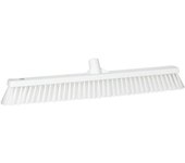 Vikan Escoba, anchura 610 mm, blanda / dura, UE 10 unid., blanco