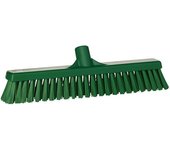 Vikan Escoba, anchura 410 mm, blanda / dura, UE 10 unid., verde