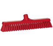Vikan Escoba, anchura 410 mm, blanda / dura, UE 10 unid., rojo