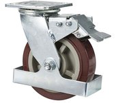 kaiserkraft Rueda de maniobra con freno, para mesa elevadora de husillo 500 kg, Ø 150 x 40 mm