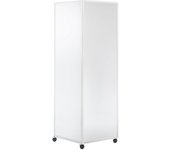 eurokraft basic Columna informativa móvil, con 4 ruedas de maniobra dobles con freno, superficie de panel rotulable