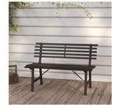 vidaXL Banco De Jardín 110 Cm Acero Negro