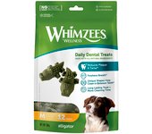 24 barritas Whimzees Snacks Dentales Cocodrilo para perros de razas medianas ¡Pack ahorro!